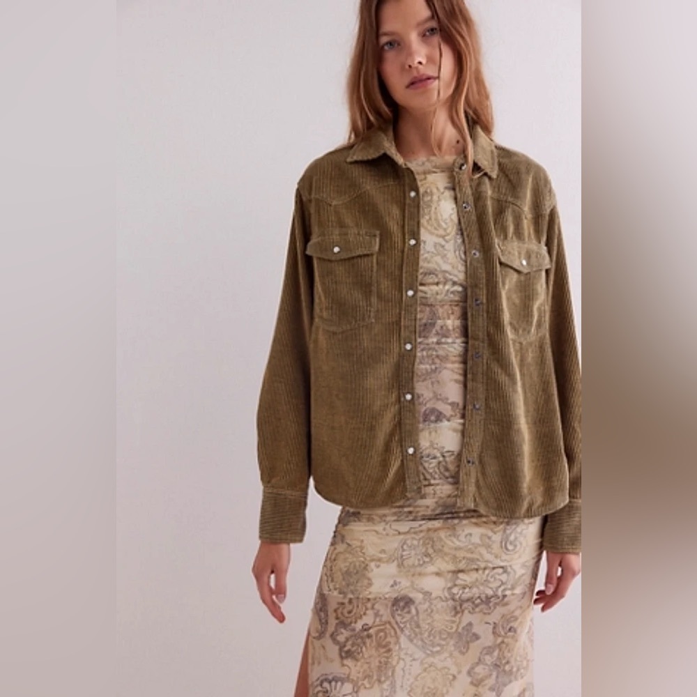 Free People We The Free Hideaway Cord Shirt - Picture 7 of 10